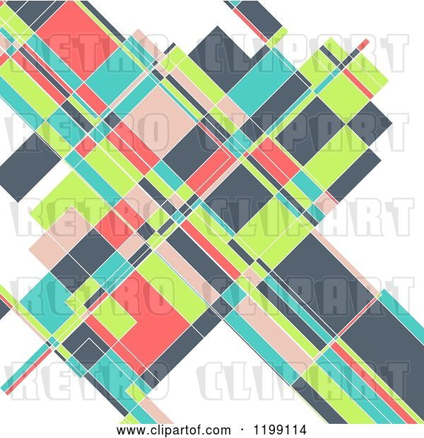 Vector Clip Art of Retro Colorful Geometric Background