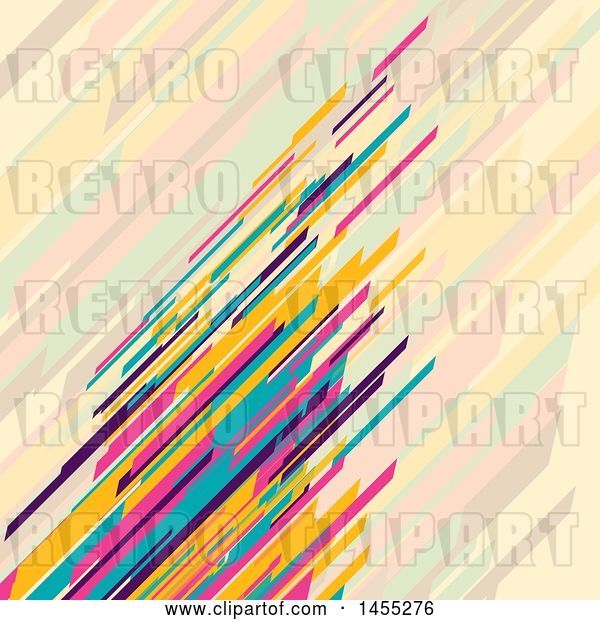 Vector Clip Art of Retro Colorful Low Poly Stripes Background