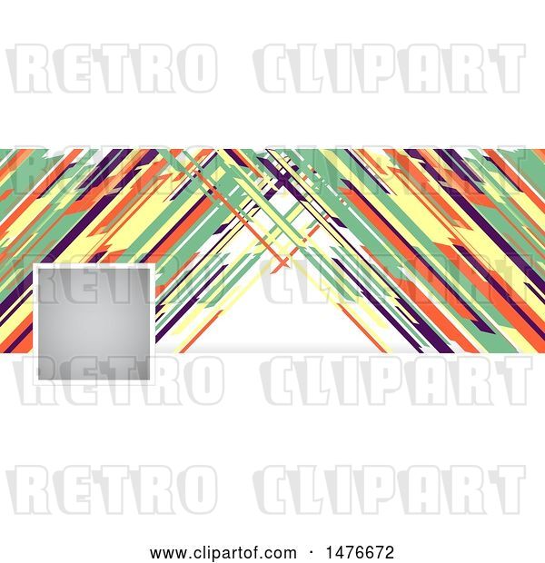 Vector Clip Art of Retro Colorful Social Media Cover Banner Design Element