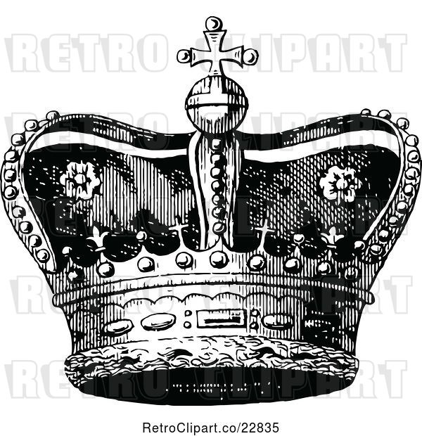 Vector Clip Art of Retro Coronet Crown 1