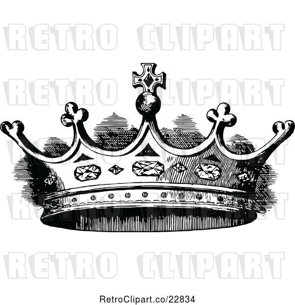 Vector Clip Art of Retro Coronet Crown 2