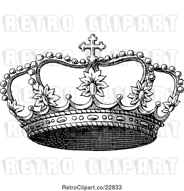 Vector Clip Art of Retro Coronet Crown 3