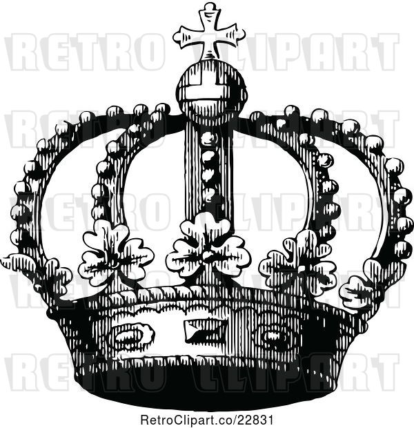 Vector Clip Art of Retro Coronet Crown 4