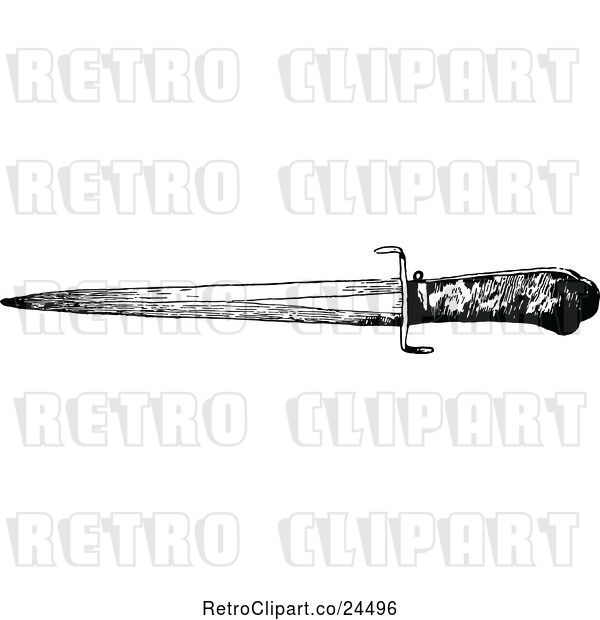 Vector Clip Art of Retro Dagger
