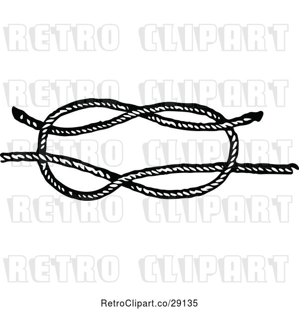 Vector Clip Art of Retro False Reef Knot