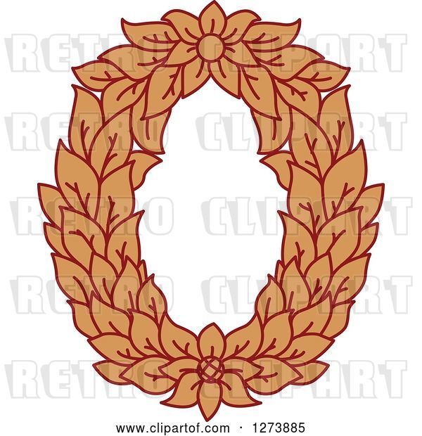 Vector Clip Art of Retro Floral Capital Letter O with a Flower