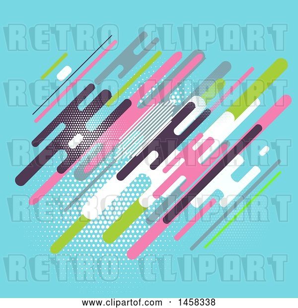 Vector Clip Art of Retro Funky Colorful Background