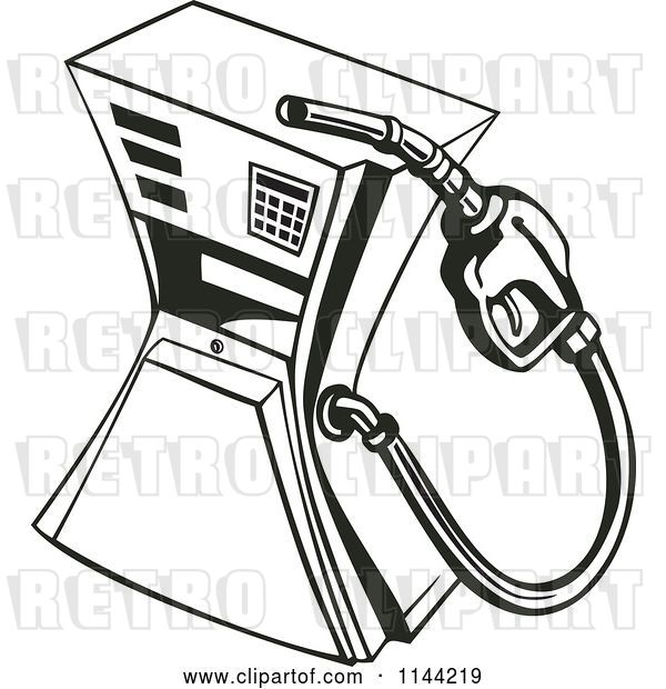 Vector Clip Art of Retro Gas Station Pump