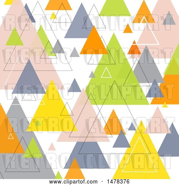 Vector Clip Art of Retro Geometric Pyramid or Triangle Background