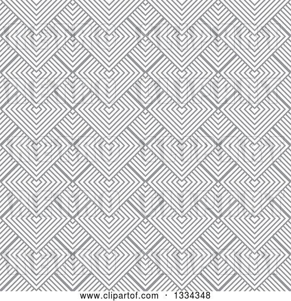 Vector Clip Art of Retro Grayscale Diamond Illusion Background Pattern