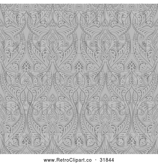 Vector Clip Art of Retro Grayscale Seamless Middle Eastern Pattern
