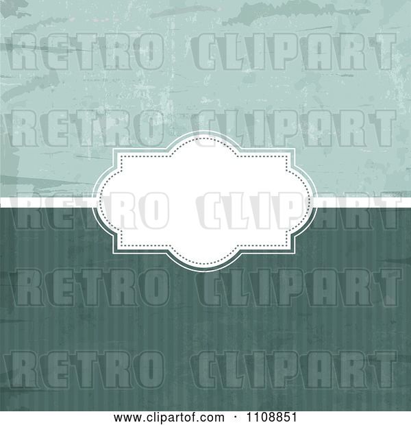 Vector Clip Art of Retro Grungy Background with Stripes and a Frame