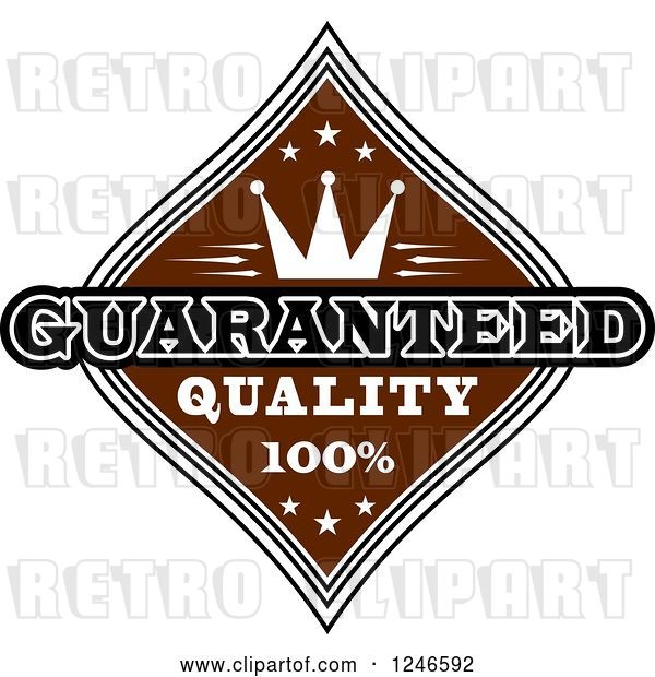 Vector Clip Art of Retro Guaranteed Premium Quality Label