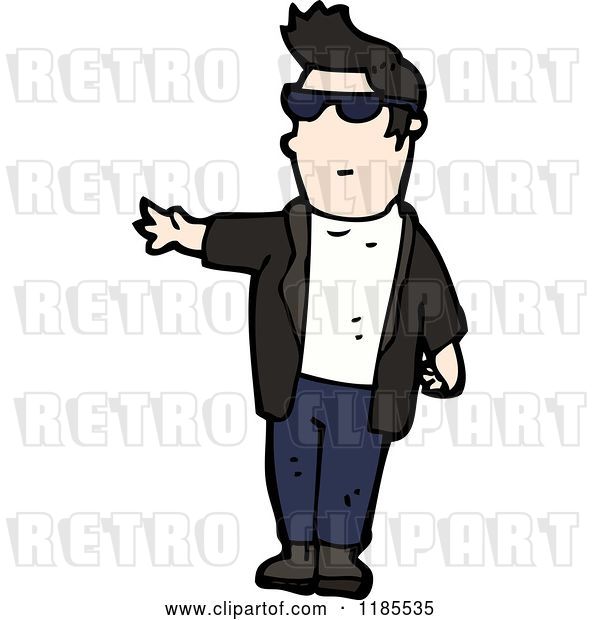 Vector Clip Art of Retro Guy from the 1950's
