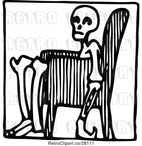 Vector Clip Art of Retro Guy in a Chair Icon