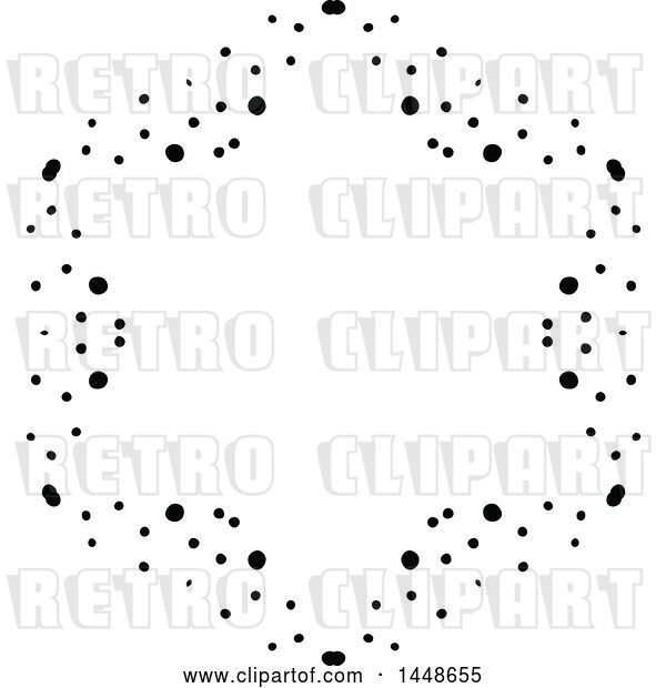 Vector Clip Art of Retro Hand Drawn Star Frame of Dots