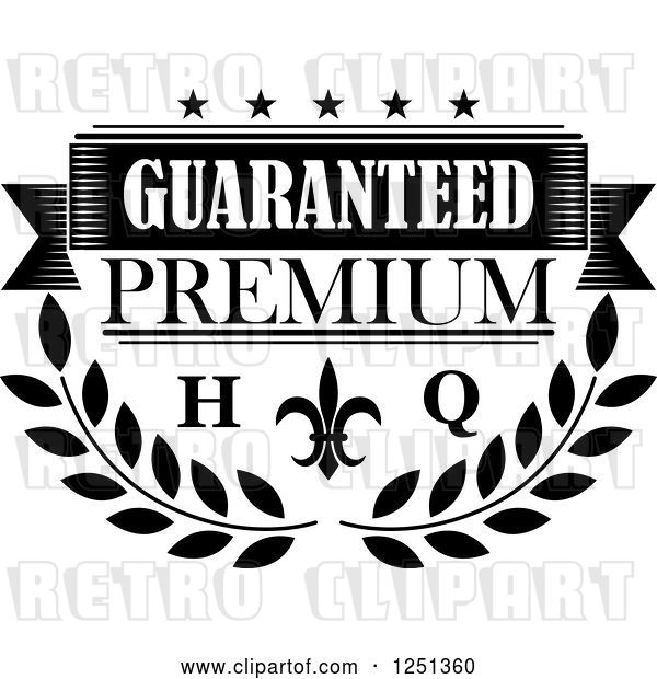 Vector Clip Art of Retro High Quality Premium Guarantee Label