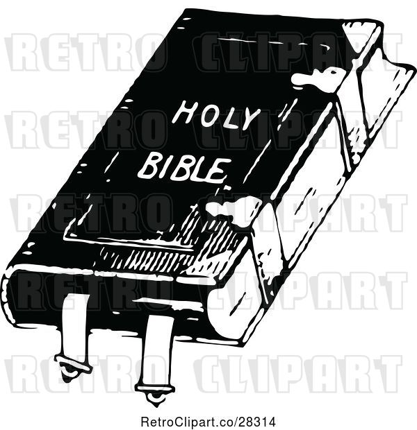 Vector Clip Art of Retro Holy Bible
