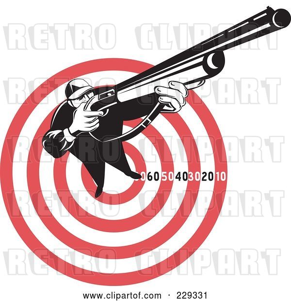 Vector Clip Art of Retro Hunter Logo - 2