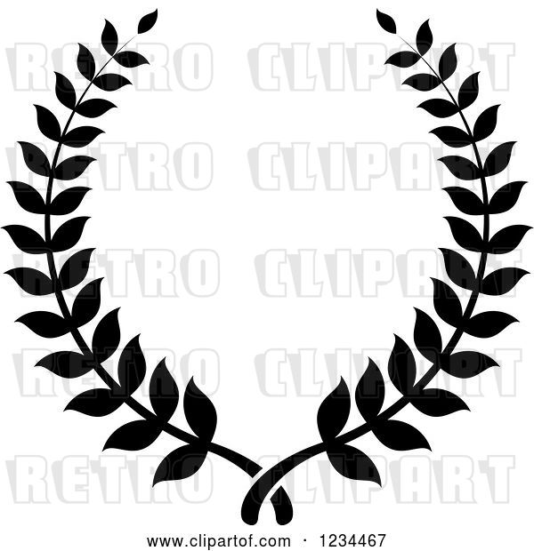 Vector Clip Art of Retro Laurel Wreath