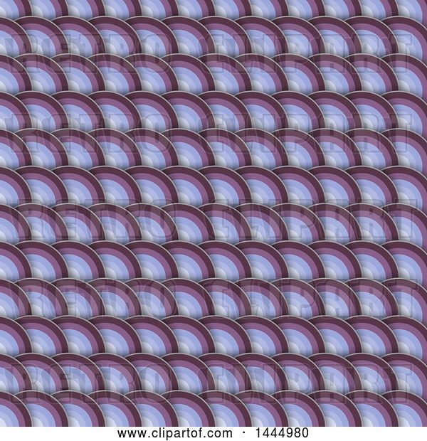 Vector Clip Art of Retro Layered Scale or Purple Circles Background