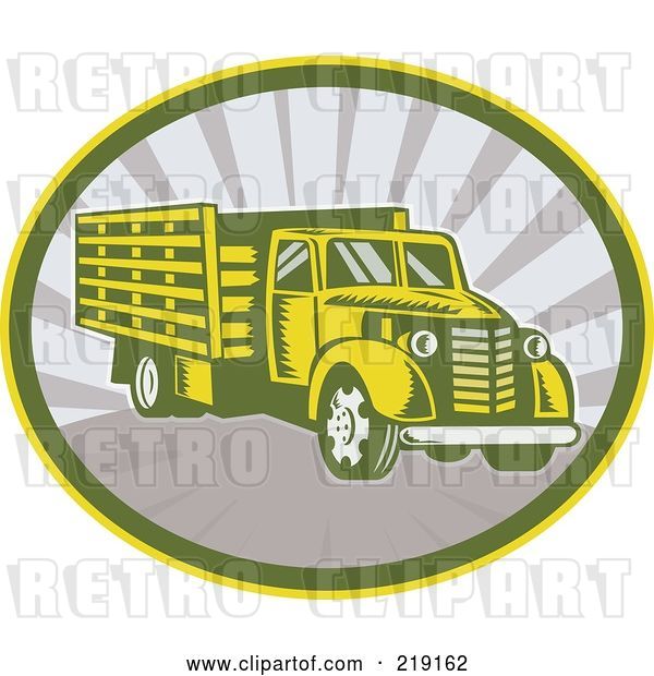 Vector Clip Art of Retro Lorry Logo