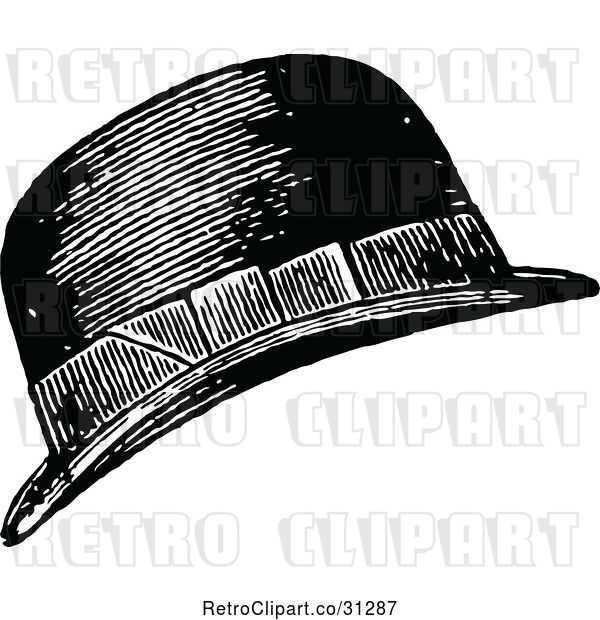 Vector Clip Art of Retro Mans Hat