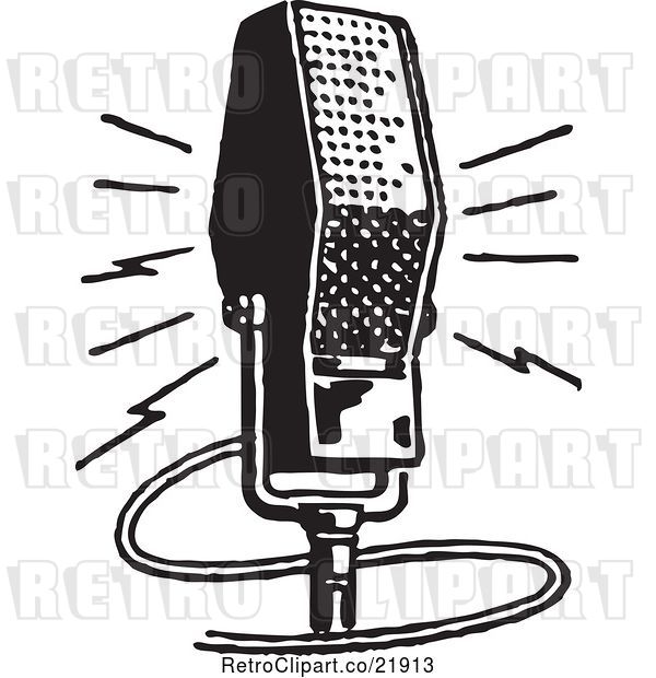 Vector Clip Art of Retro Microphone