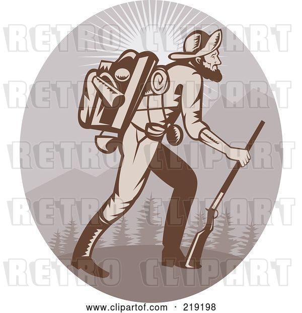 Vector Clip Art of Retro Miner Guy Logo - 3