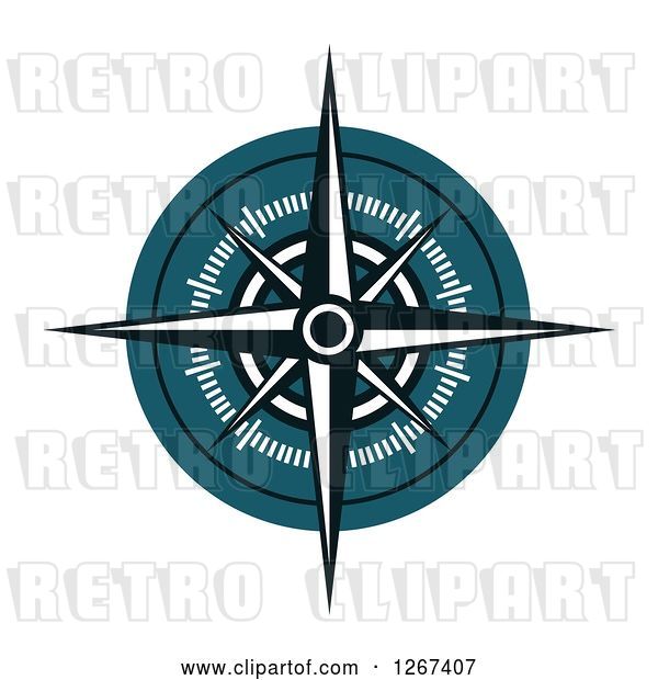 Vector Clip Art of Retro Nautical Maritime Compass Rose