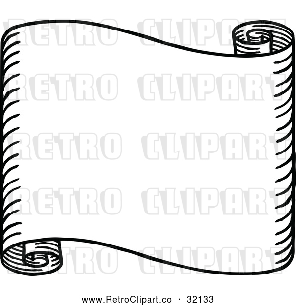 Vector Clip Art of Retro or Etched Styled Banner