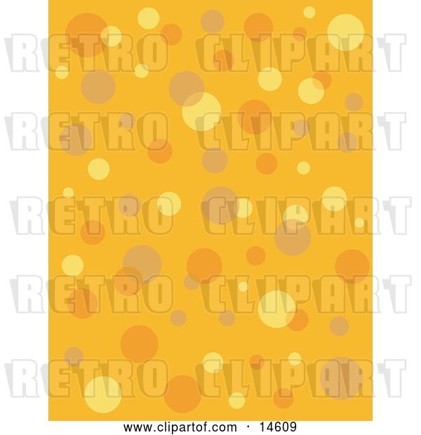 Vector Clip Art of Retro Orange Background with Colorful Bubbles and Circles Clipart Illustration