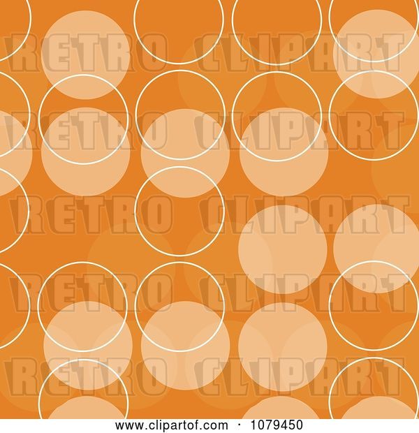 Vector Clip Art of Retro Orange Circle Background