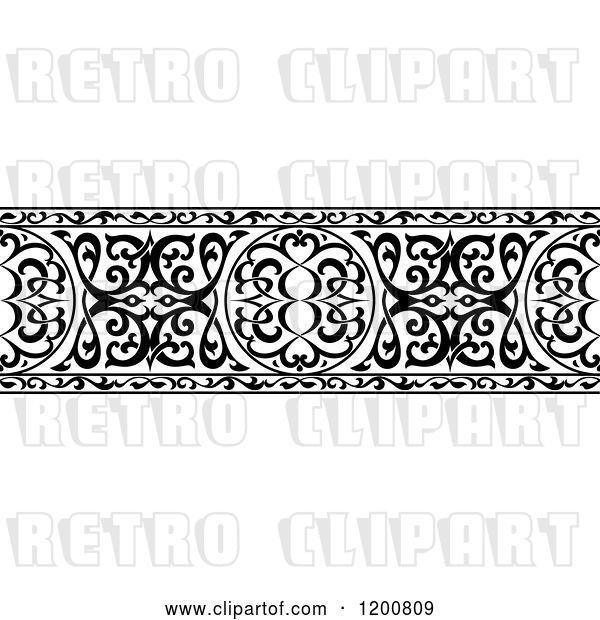Vector Clip Art of Retro Ornate Arabian Border 2