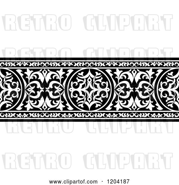 Vector Clip Art of Retro Ornate Arabian Border 3