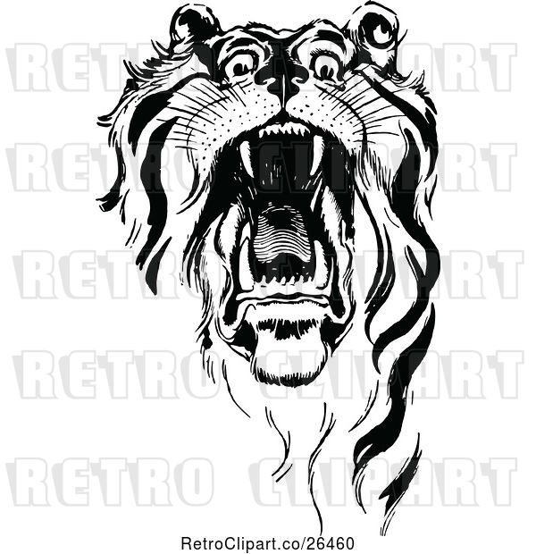 Vector Clip Art of Retro Oz Tiger