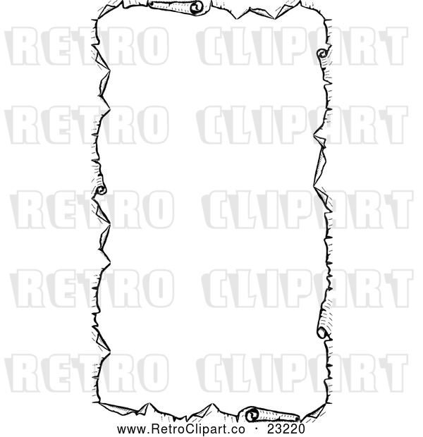 Vector Clip Art of Retro Parchment Paper Border