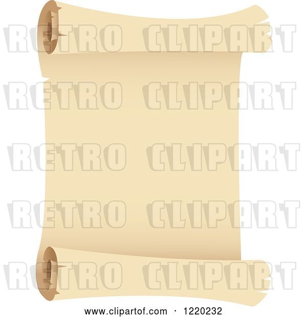 Vector Clip Art of Retro Parchment Paper Scroll 2