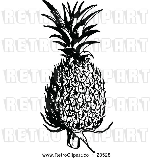 Vector Clip Art of Retro Pineapple