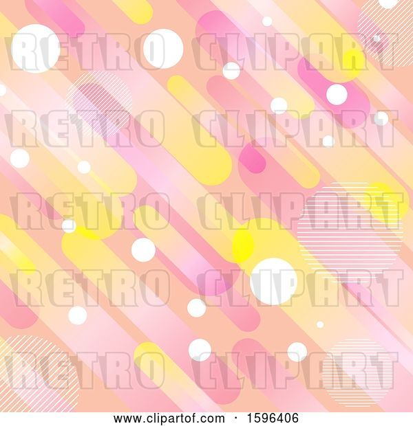 Vector Clip Art of Retro Pink and Yellow Background