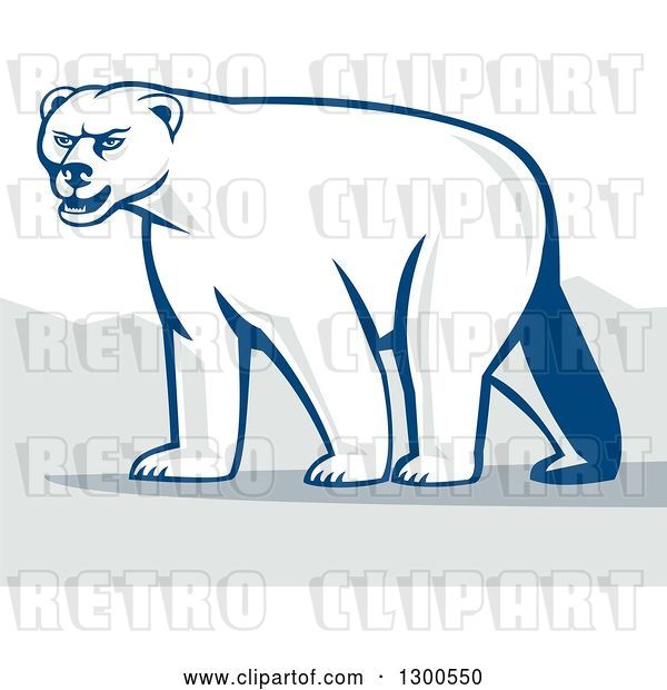 Vector Clip Art of Retro Polar Bear