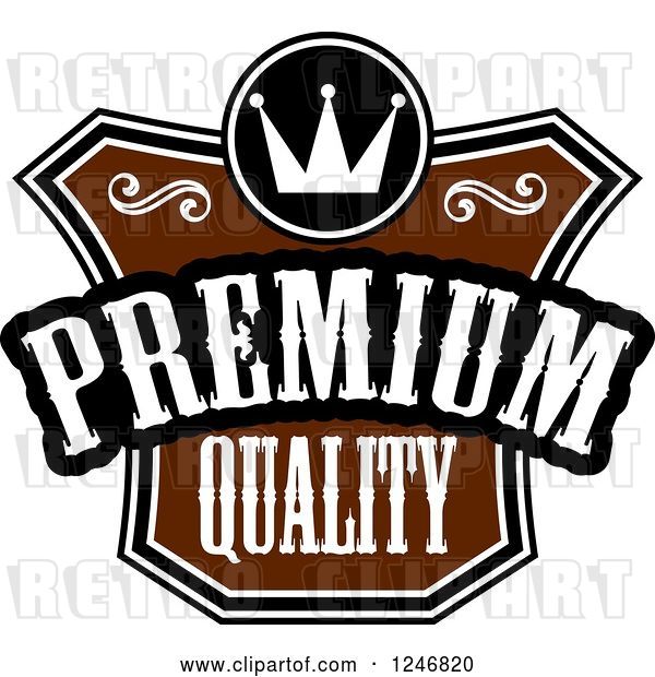 Vector Clip Art of Retro Premium Quality Label