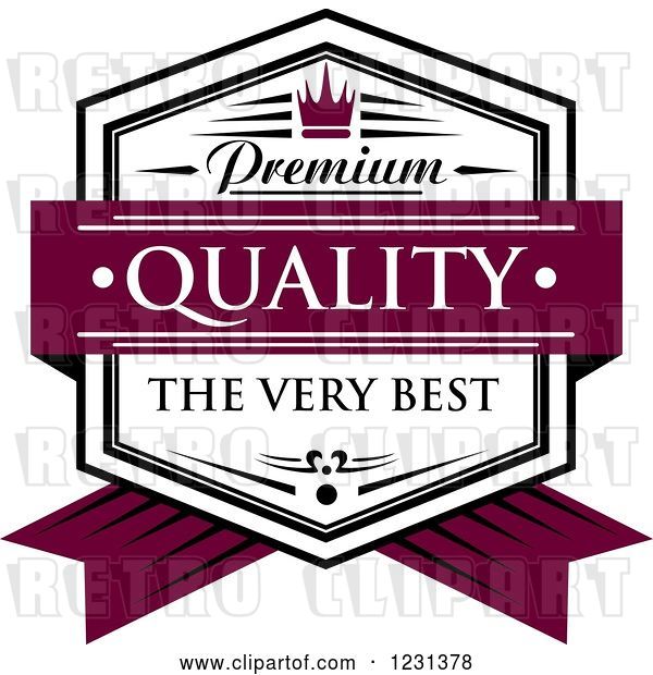 Vector Clip Art of Retro Premium Quality the Very Best Shield