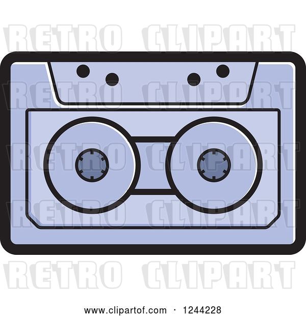 Vector Clip Art of Retro Purple Cassette Tape