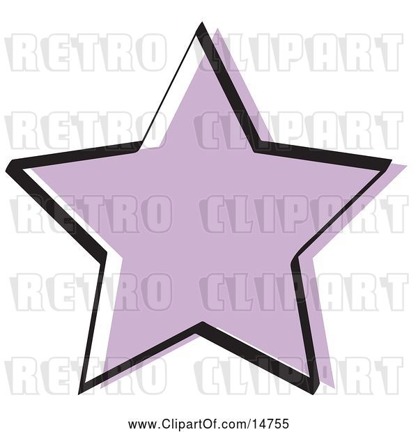 Vector Clip Art of Retro Purple Star Shape