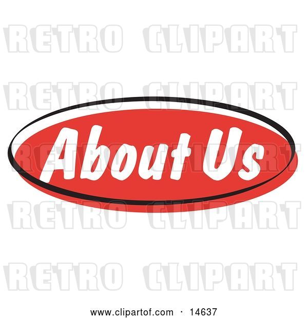 Vector Clip Art of Retro Red About Us Internet Website Button