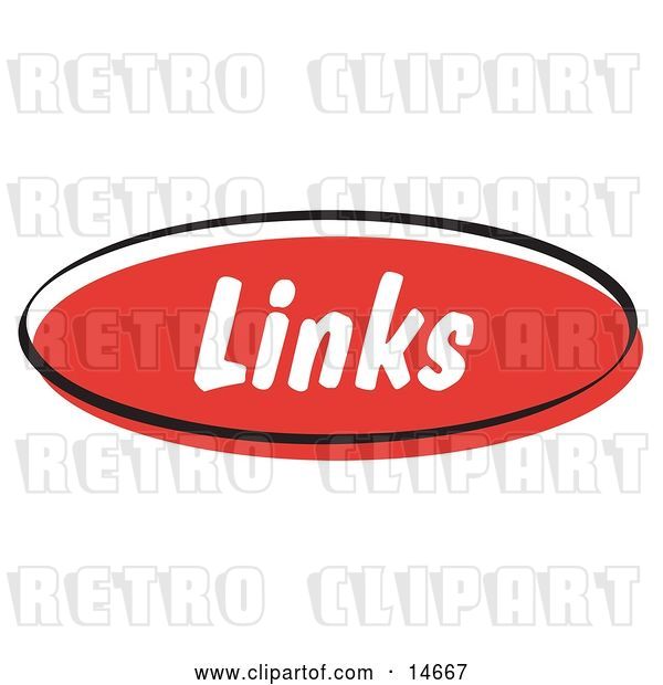Vector Clip Art of Retro Red Links Internet Website Button Clipart Illustration