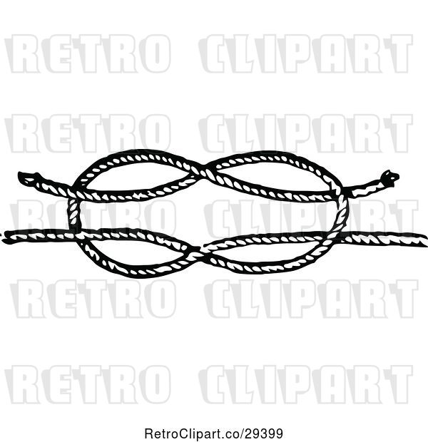 Vector Clip Art of Retro Reef Knot