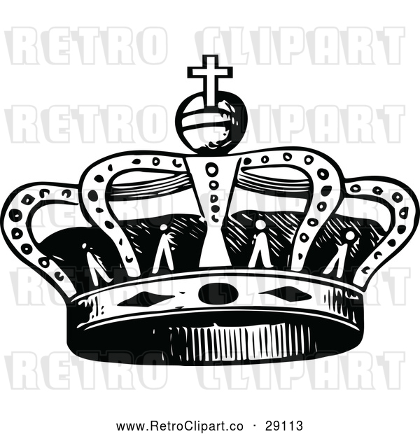 Vector Clip Art of Retro Royal Crown