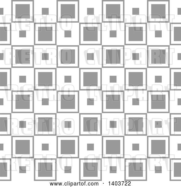 Vector Clip Art of Retro Seamless Grayscale Pattern Background of Squares